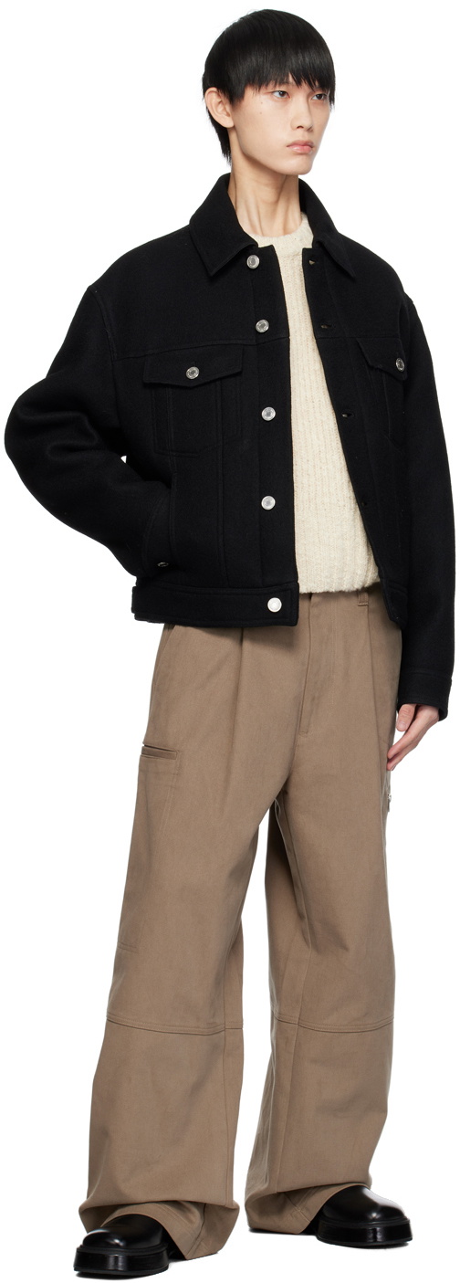 AMI Alexandre Mattiussi Black Boxy Jacket