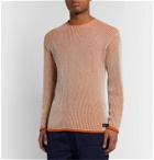Sease - Ketch Slim-Fit Ribbed Cotton Sweater - Orange