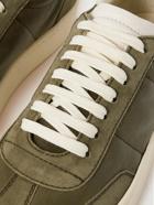 Officine Creative - Kombined Suede-Trimmed Leather Sneakers - Green