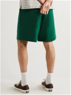 Ninety Percent - Wide-Leg Organic Cotton-Jersey Drawstring Shorts - Green