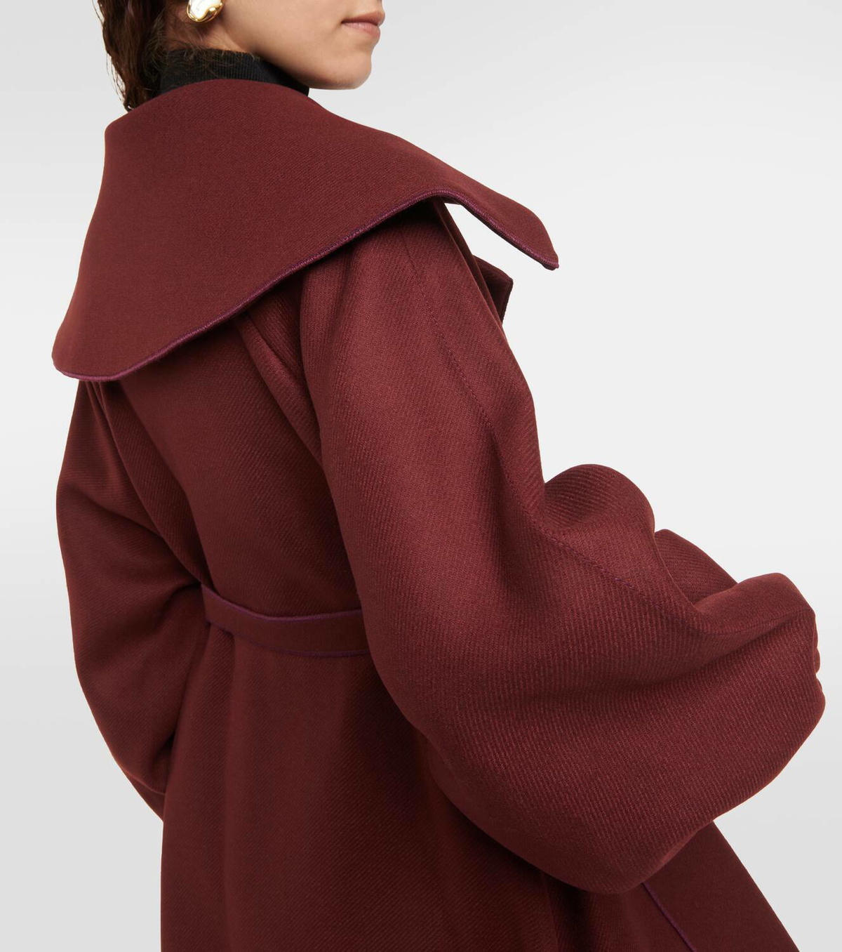Patou Belted double-breasted wool-blend coat