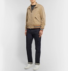 Burberry - Logo-Embroidered Cotton-Twill Bomber Jacket - Beige