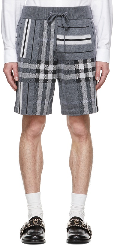 Photo: Burberry Gray Check & Stripe Shorts