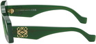 LOEWE Green Rectangular Sunglasses