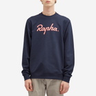 Rapha Men's Logo Sweatshirt in Dark Navy/Hi-Vis Pink