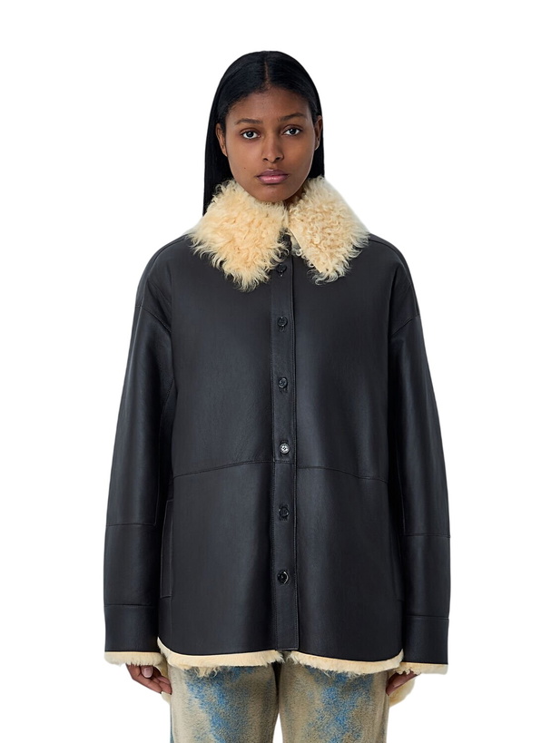Photo: Acne Studios Shearling-Collar Leather Jacket