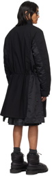 sacai Black Paneled Coat