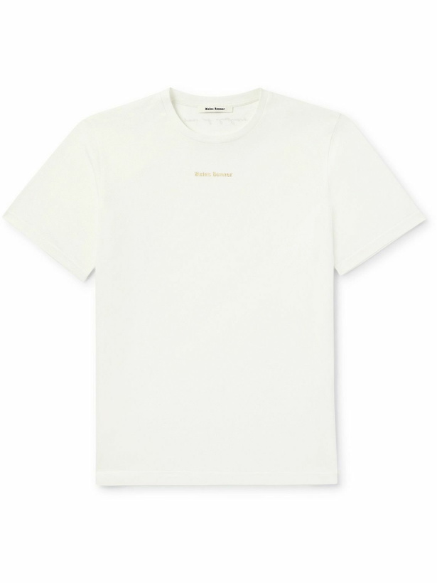 Photo: Wales Bonner - Logo-Print Organic Cotton-Jersey T-Shirt - Neutrals