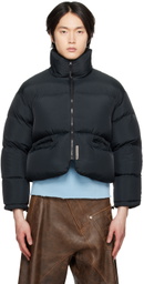 Connor McKnight Black Cropped Reversible Down Jacket