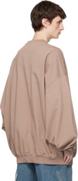 Rick Owens DRKSHDW Taupe Temple Hun Crewneck Sweatshirt