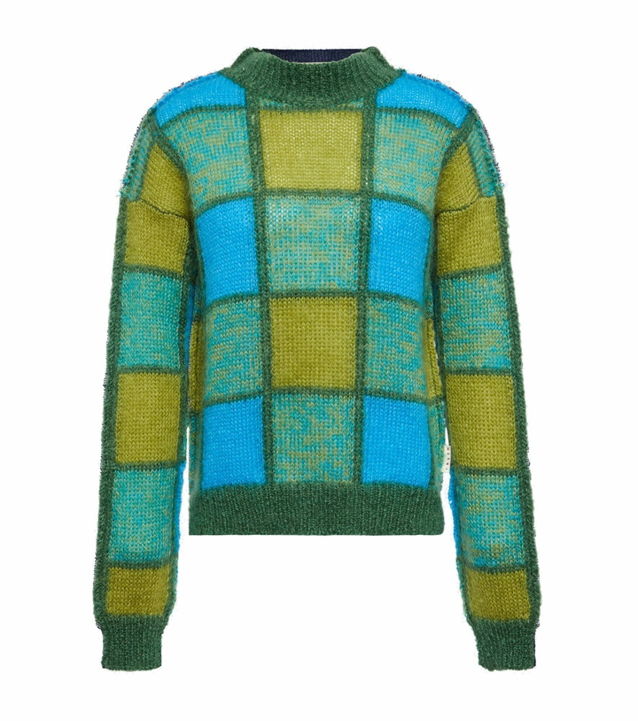 Photo: Marni - Checked wool and mohair-blend sweater