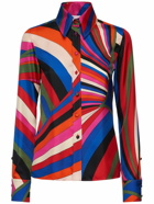 PUCCI Printed Silk Long Sleeve Shirt