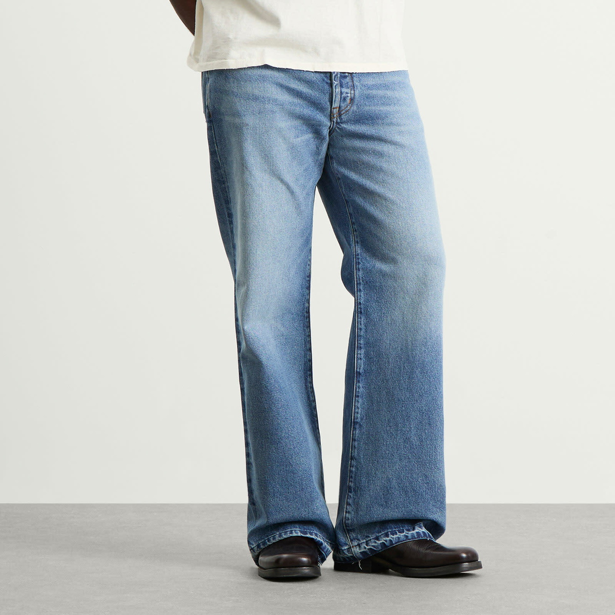 Gallery Dept Men's . Melrose Washed Indigo Jeans in Medium Washed Indigo