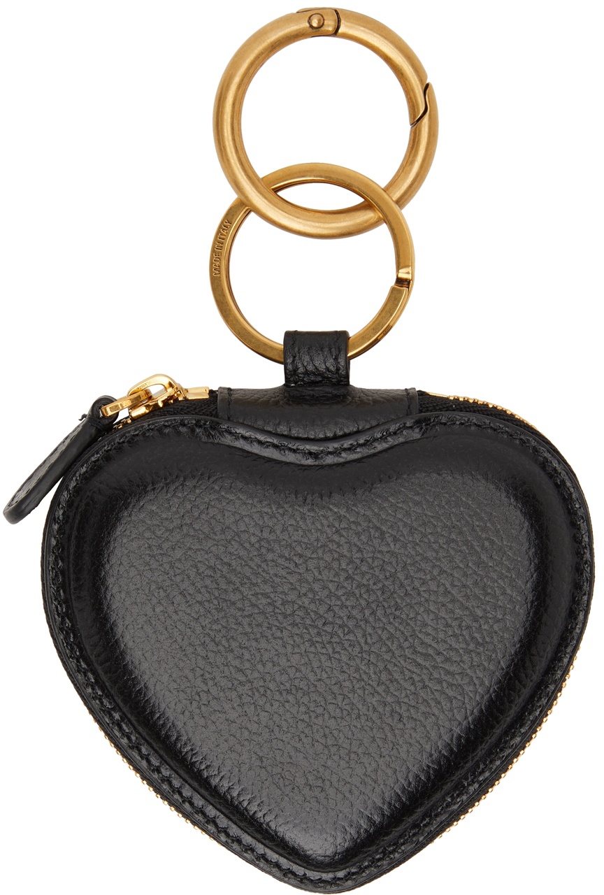 Balenciaga Black Cash Heart Mirror Keychain Balenciaga
