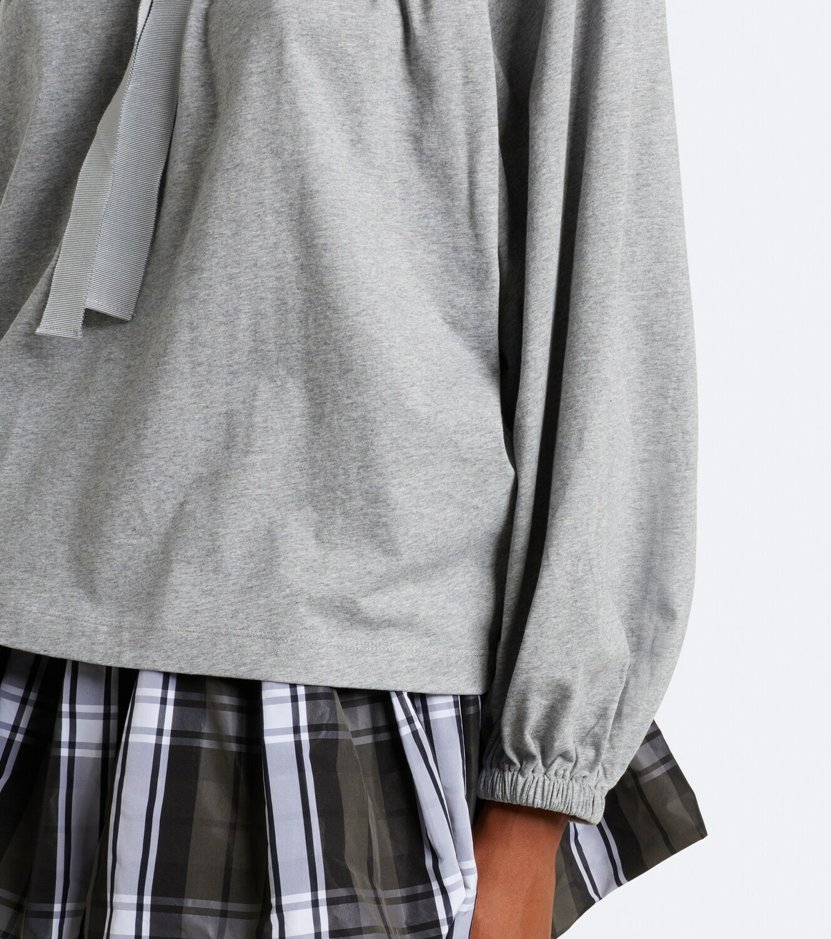 Patou Bow-detail gathered cotton jersey top