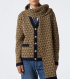 Valentino Garavani Toute La V virgin jacquard wool scarf