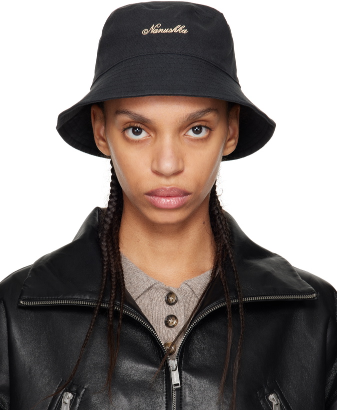 Photo: Nanushka Black Caran Bucket Hat