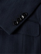 Etro - Slim-Fit Jacquard-Knit Cotton Blazer - Blue