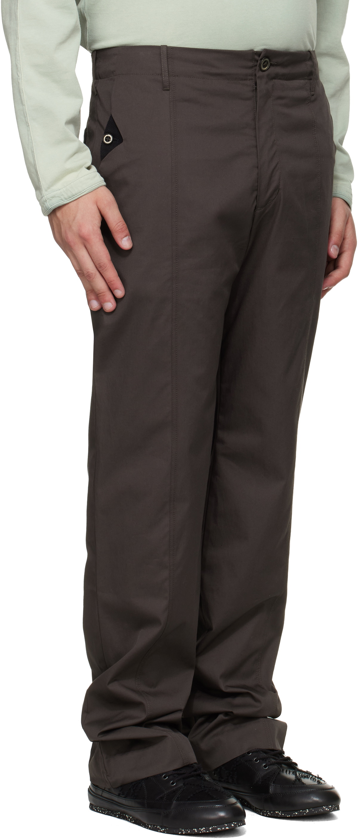 Kiko Kostadinov Brown Veca Uniform Trousers
