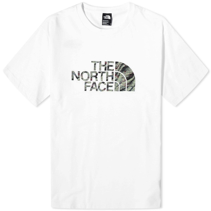 Photo: The North Face Men's Easy T-Shirt in Tnf White/Beta Flash Print