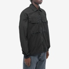 Stone Island Men's Garment Dyed Two Pocket Zip Overshirt in Black