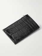 CELINE - Croc-Effect Leather Zipped Cardholder