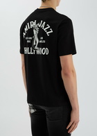Amiri Jazz Wolf Logo Cotton T-shirt Black