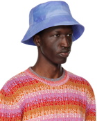 Marni Blue Quilted Brim Bucket Hat