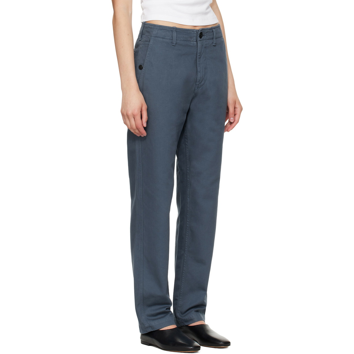 Stone Island Navy 3100001 Dense Cotton-TC Trousers