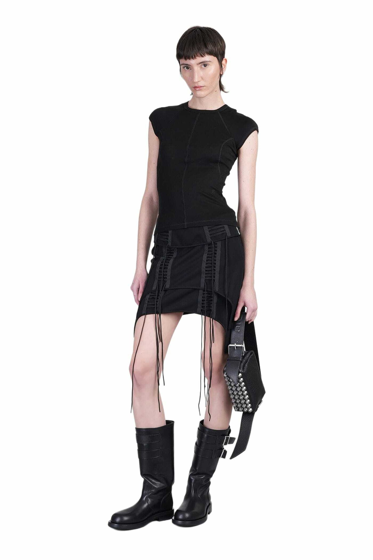 Helmut Lang Skirt In Black Rayon
