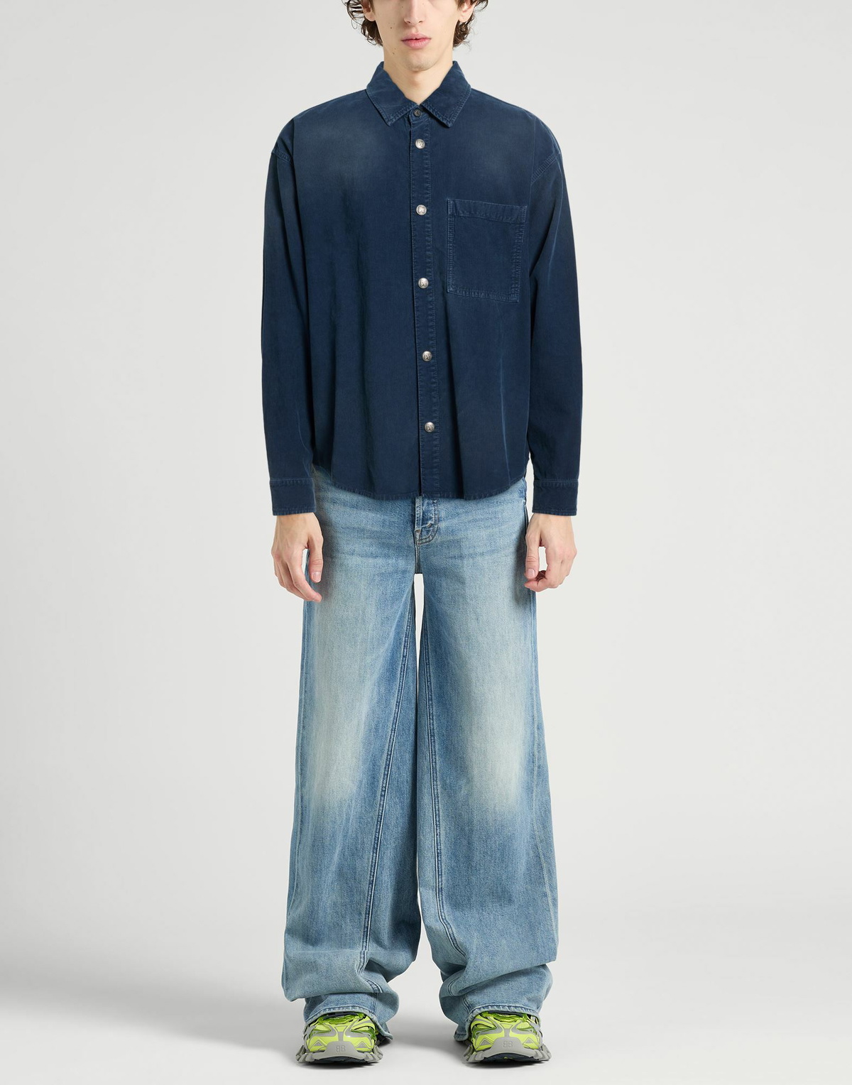 Palm Angels Mens Shirt in Navy