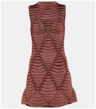 Alaïa Snake-effect knit minidress