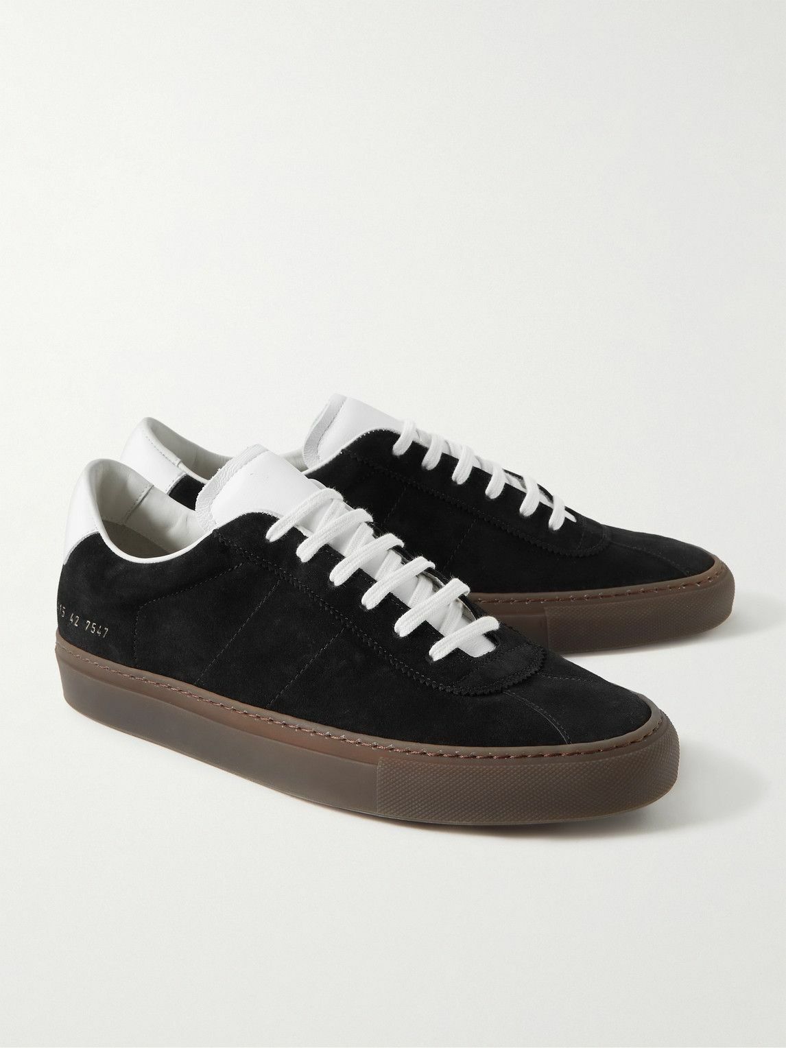 【関税込み】Common Projects ブラック Tennis 70 スニーカー Common Projects - Tennis 70 Leather-Trimmed Suede Sneakers