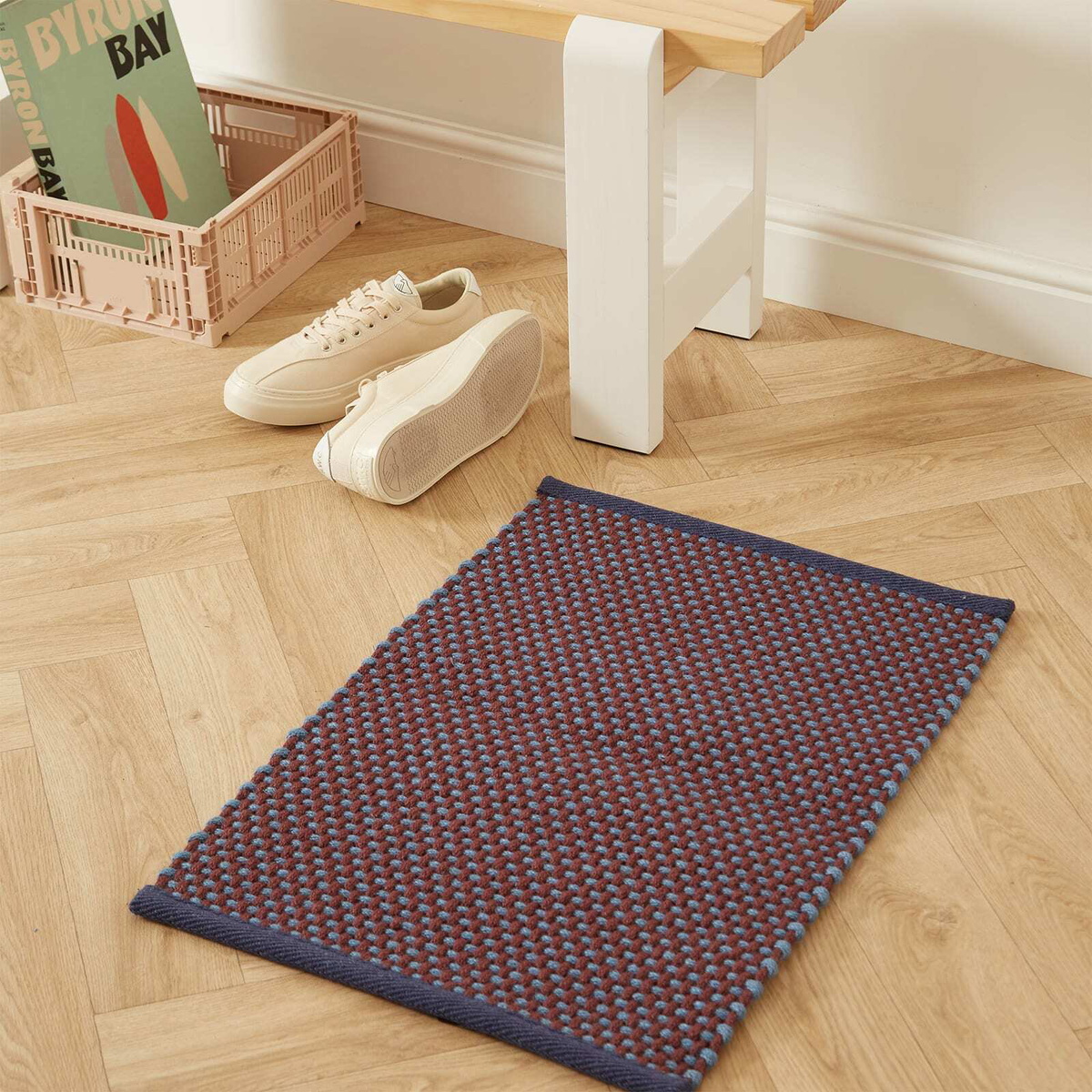 HAY Jute Door Mat in Burgundy 