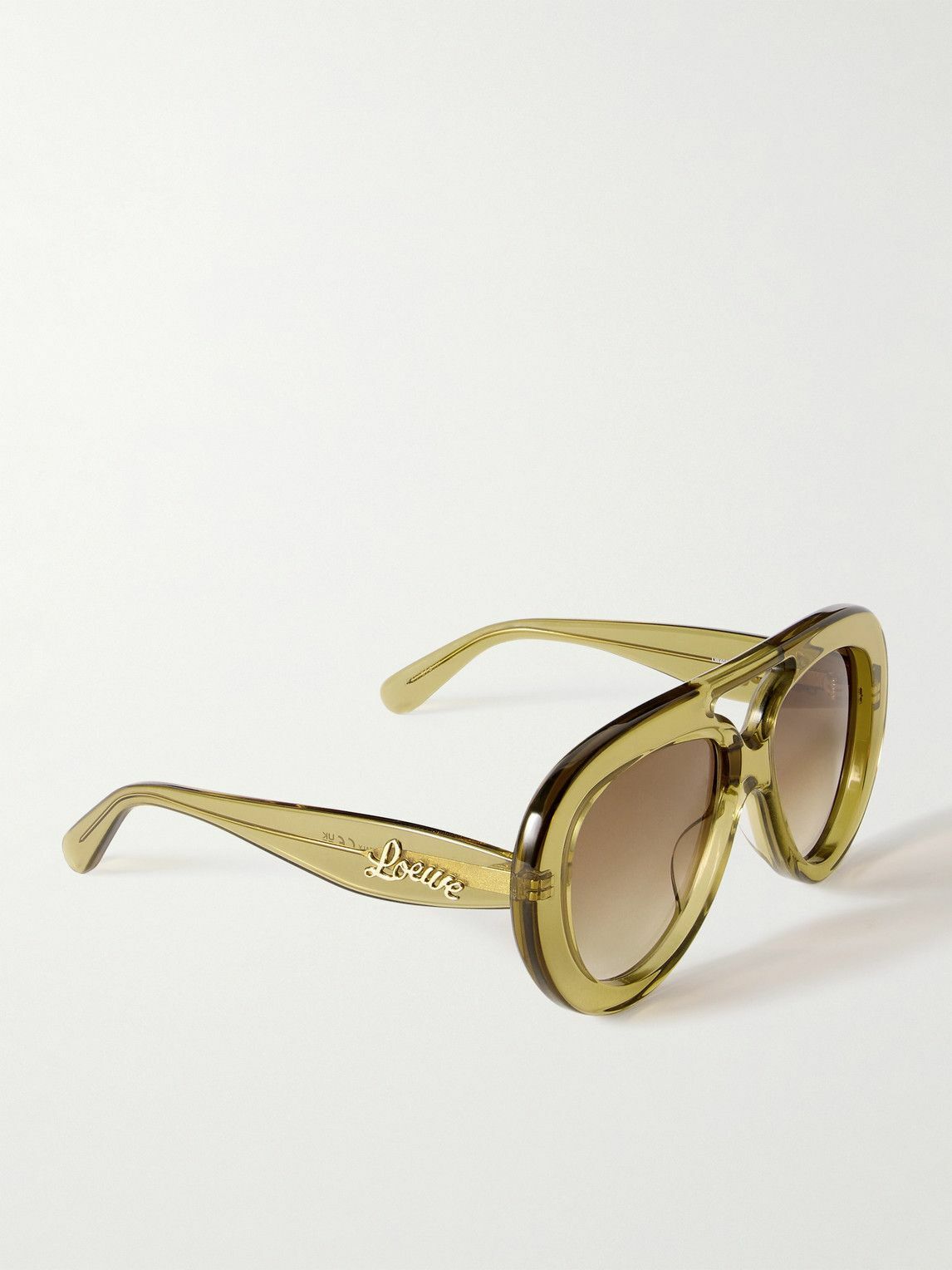 LOEWE - Curvy Aviator-Style Acetate Sunglasses Loewe