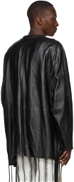 Acne Studios Black Relaxed Leather Jacket