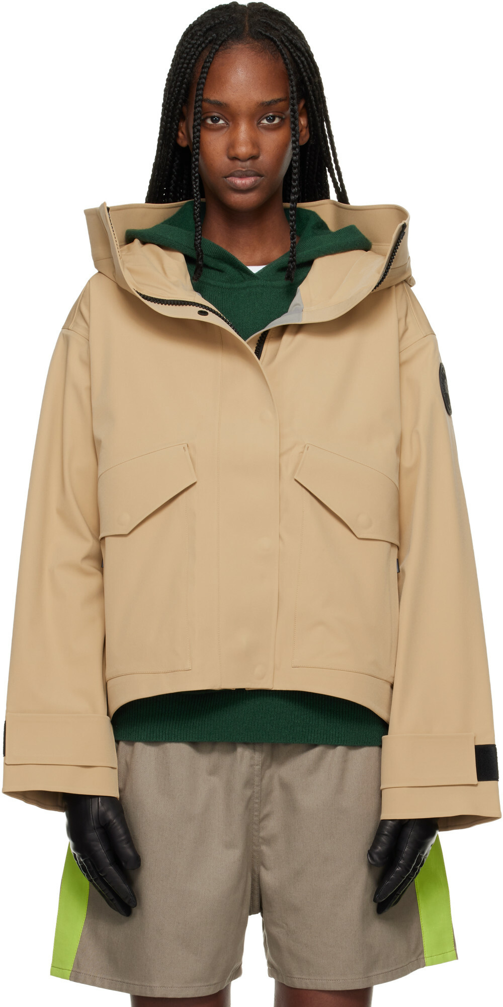 Canada Goose Beige 'Black Label' Tofino Rain Jacket