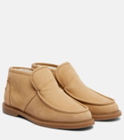 Yves Salomon Shearling-lined suede ankle boots