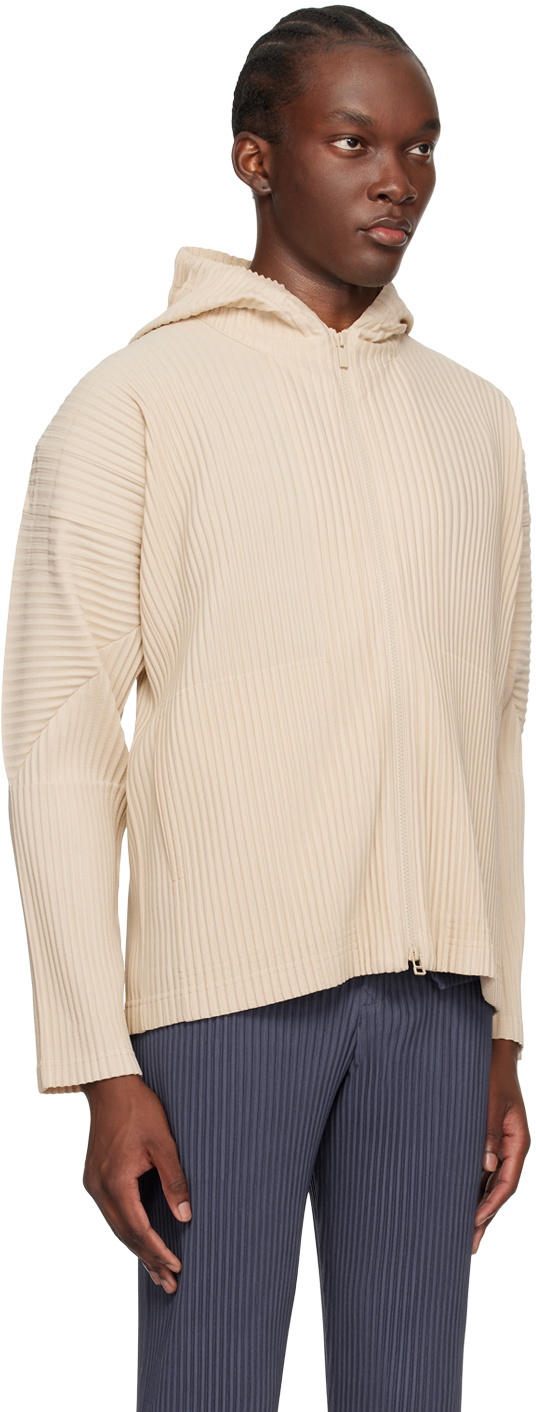 HOMME PLISSÉ ISSEY MIYAKE Beige Monthly Color April Hoodie