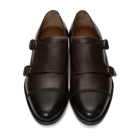 Ermenegildo Zegna Brown Double Monkstraps