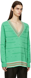 Kiko Kostadinov SSENSE Exclusive Green Stretton Knit Sweater