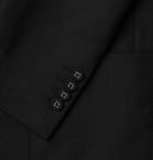 OFFICINE GÉNÉRALE - Leon Unstructured Double-Breasted Virgin Wool-Flannel Suit Jacket - Black