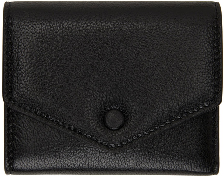 Photo: Maison Margiela Black Logo Compact Trifold Wallet