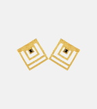 Khaite - x Elhanati 24kt gold-plated silver stud earrings