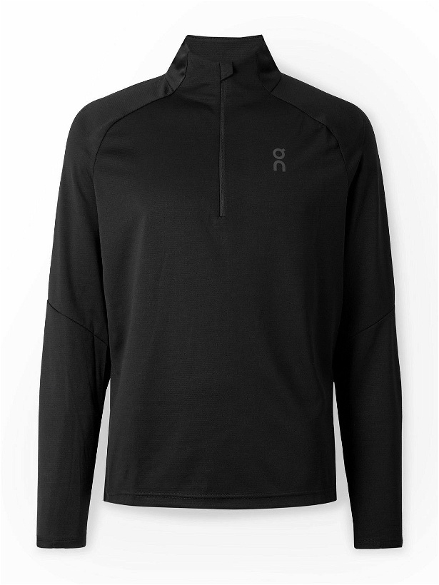 Photo: ON - Climate Stretch Recycled-Jersey Half-Zip Top - Black