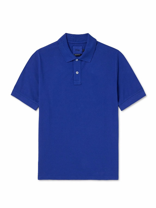 Photo: Drake's - Cotton-Piqué Polo Shirt - Blue