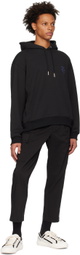 Solid Homme Black Pleated Cargo Pants