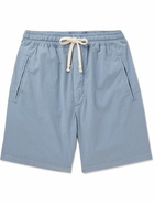 Altea - Martin Straight-Leg Lyocell-Blend Drawstring Shorts - Blue