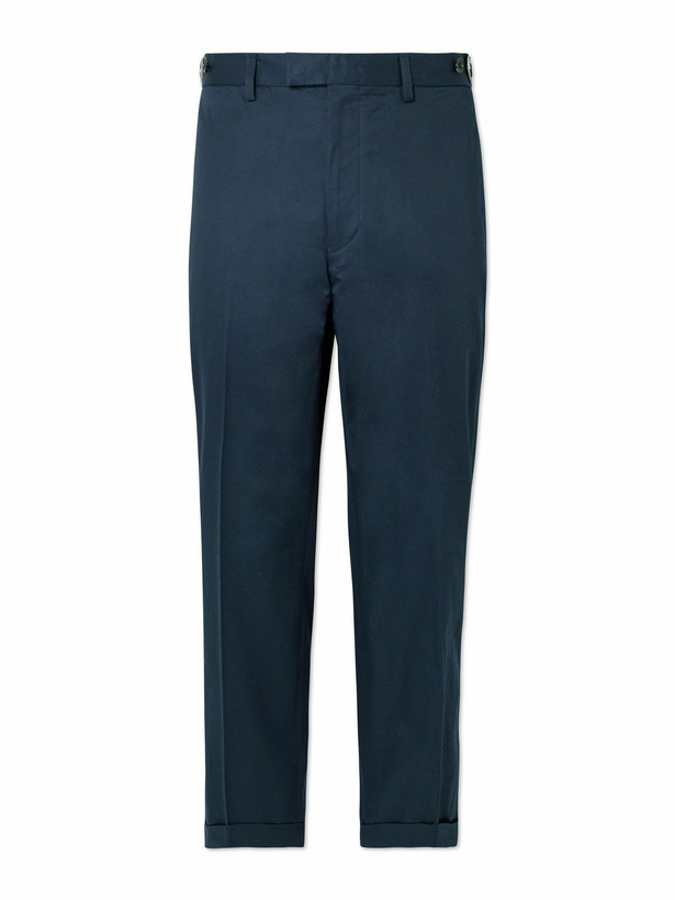 Photo: Beams Plus - Ivy Straight-Leg Cotton-Twill Trousers - Blue