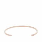 Maison Margiela Men's Slim Text Logo Bangle in Rose Gold